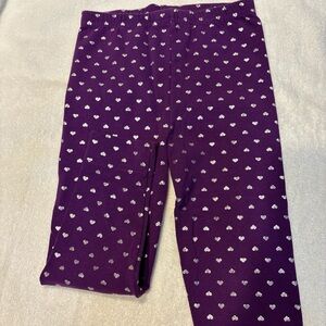 Garanimals Purple Leggings with White Hearts